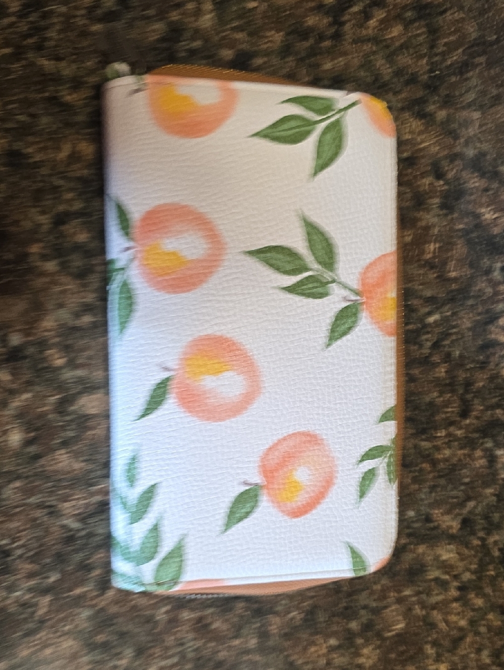 thirty-one Peach Floral Zip Wallet Phone Case - White & Peach